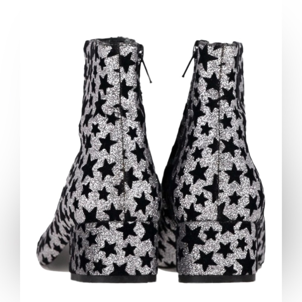 Saint Laurent Paris Star Print Ankle Boots | Size 37 - Picture 4 of 5